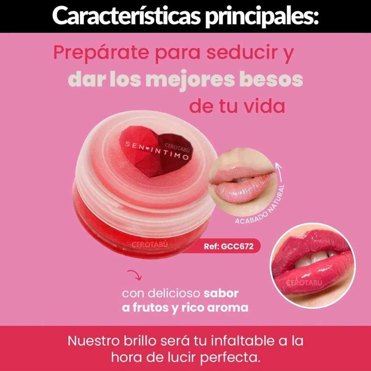 Brillo Con Feromonas Sabor Frutos Rojos 10ml