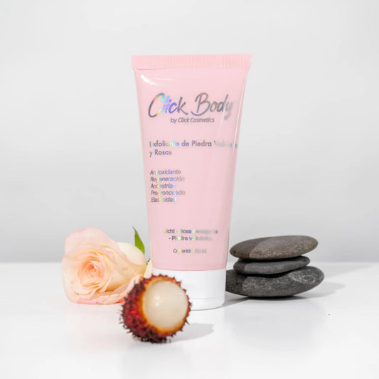 Exfoliante Corporal De Piedra Volcánica y Rosas Click Hair