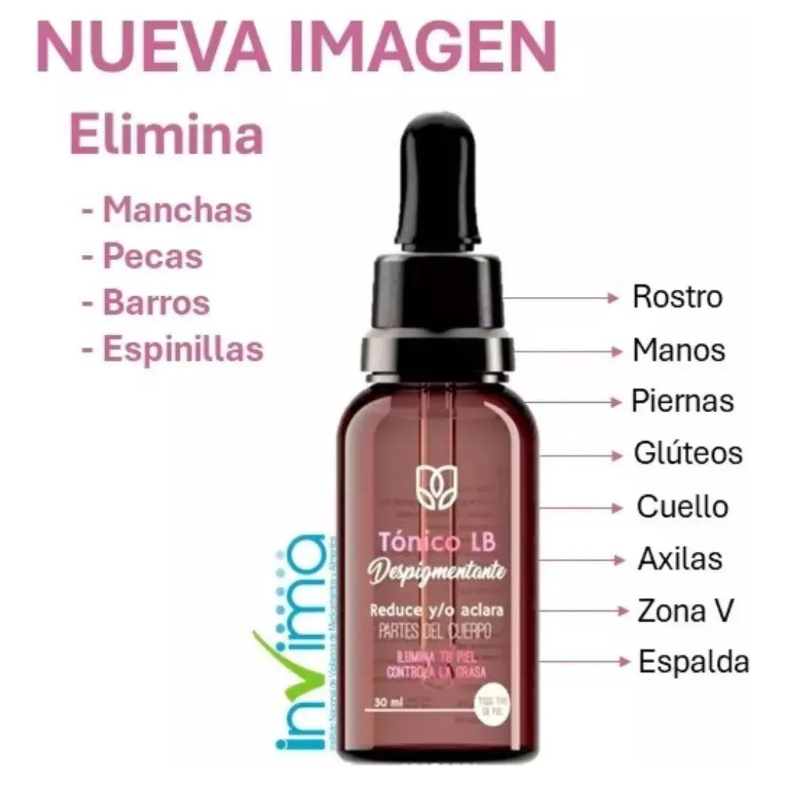 Tónico Despigmentante Facial 30ml LB