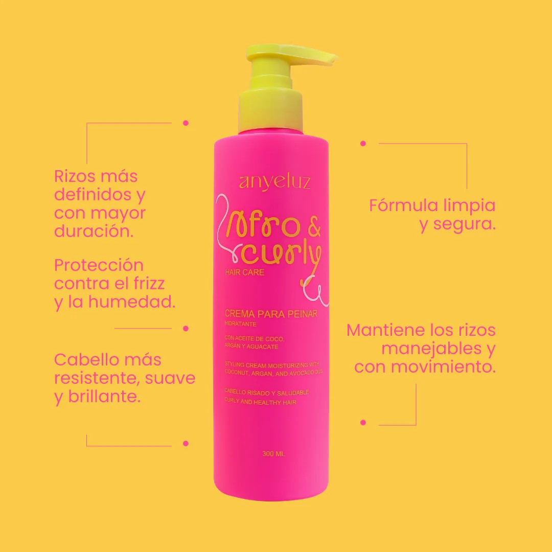 Crema Para Peinar Hidratante AFRO CURLY Anyeluz