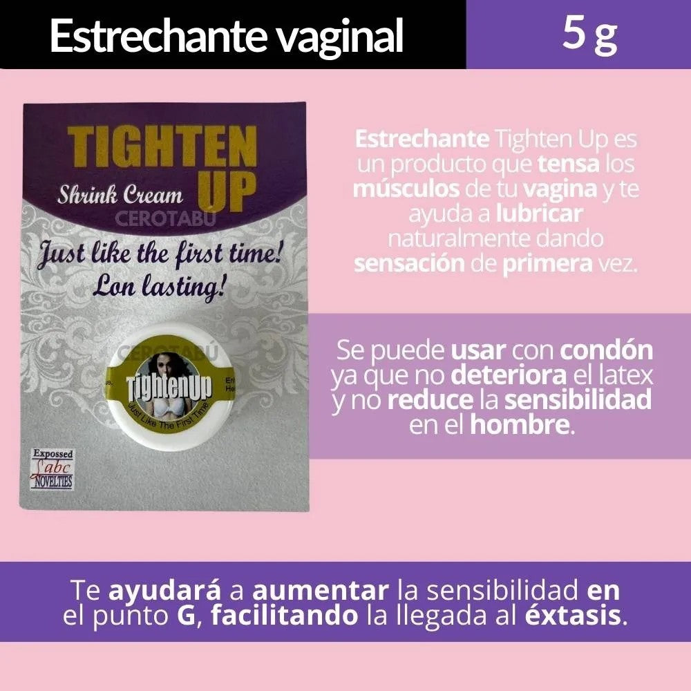 Lubricante Estrechante Vaginal Crema Rejuvenecedor Tigthe 5g