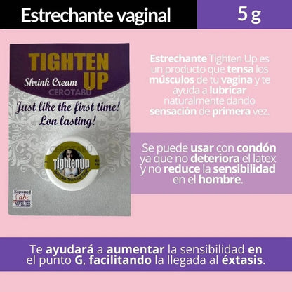 Lubricante Estrechante Vaginal Crema Rejuvenecedor Tigthe 5g