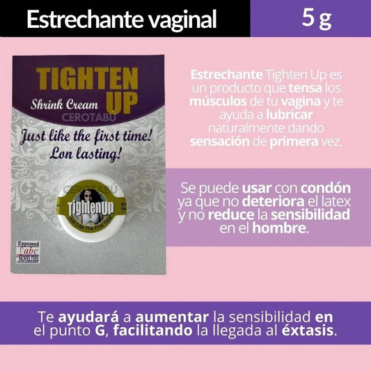 Lubricante Estrechante Vaginal Crema Rejuvenecedor Tigthe 5g
