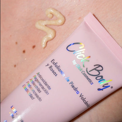 Exfoliante Corporal De Piedra Volcánica y Rosas Click Hair