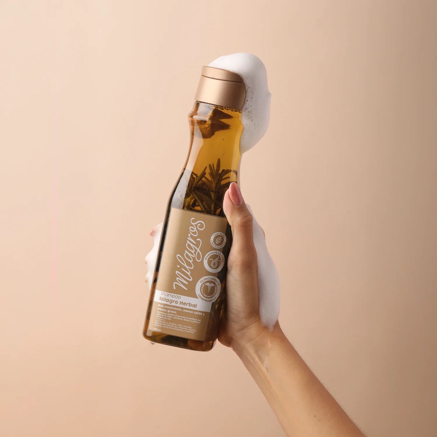 Shampoo Milagros Herbal (con romero y jengibre)